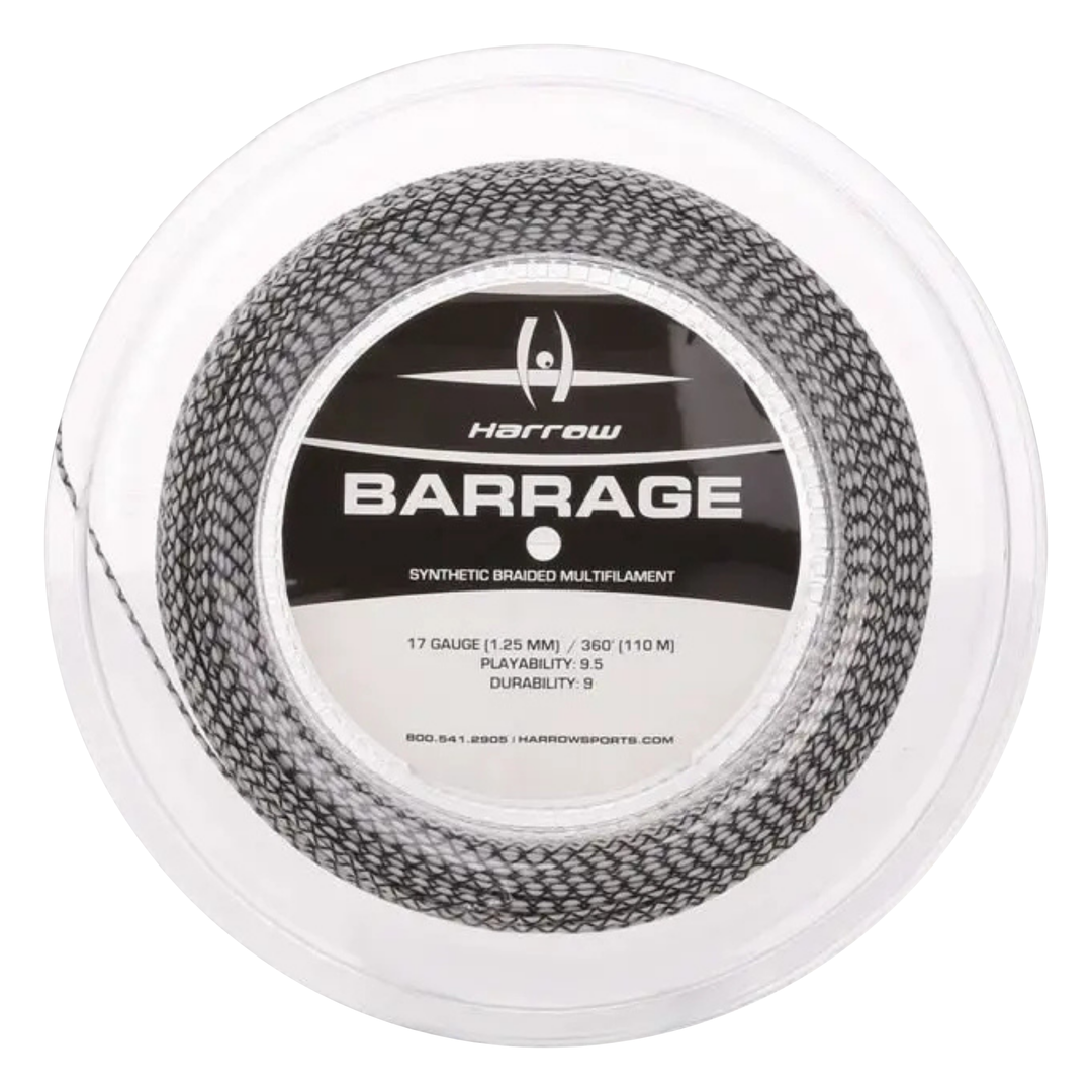 Barrage Squash String, 17 Gauge, 360' Reel - Harrow Sports