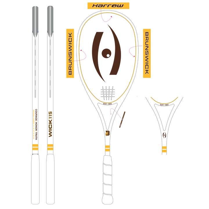Custom Squash Racquet - Harrow Sports